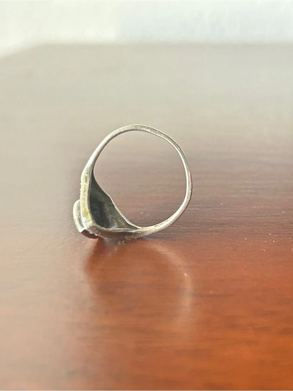 Black Marquise Silver Ring